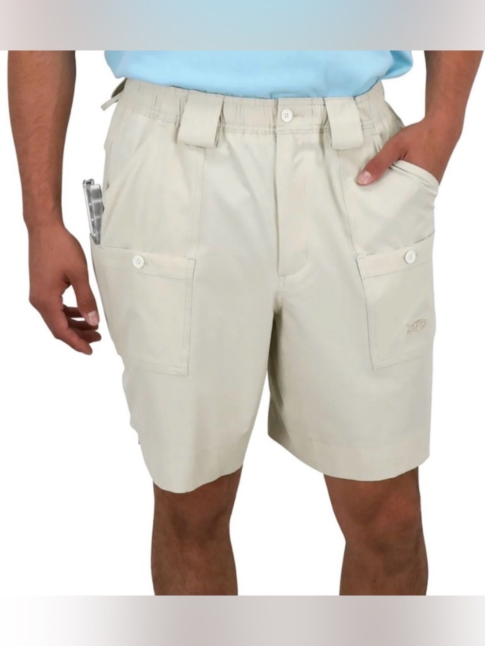Aftco Men’s Original Khaki Fishing Shorts, Size 40